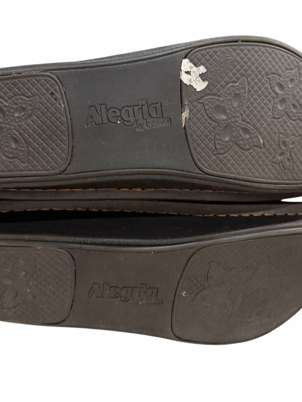 Alegria EU 39 US 9 Deliah Floral Embossed Delicut Tawny Brown Slip On Shoes S6 - Picture 5 of 10